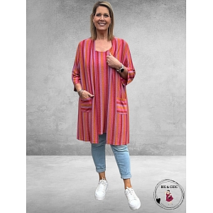 ONLY-M Gilet Laguna Arancio/Fuchsia
